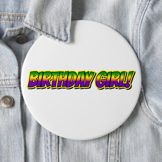 Mardi Gras Geburtstagskarl! Button (Beispiel)