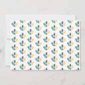 Mardi Gras Geburtstagsparty Einladung für Junge (Rückseite)