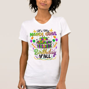 Mardi Gras Geburtstagstorte Masquerade-Party T-Shirt