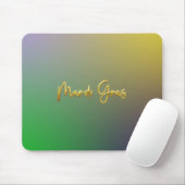 Mardi Gras Gelb, Lila, grün Mousepad (Mit Mouse)