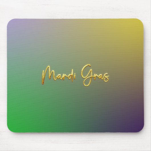 Mardi Gras Gelb, Lila, grün Mousepad (Vorne)
