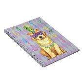 Mardi Gras Gelbe Labrador Notizblock (Rechte Seite)