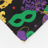 Mardi Gras Gemusterter Karneval Fleecedecke (Ecke)