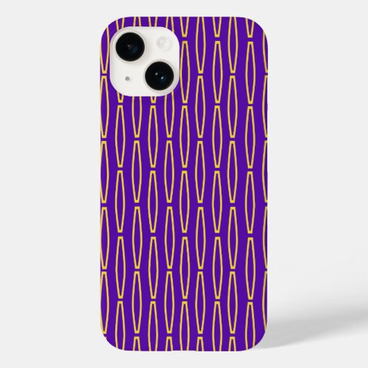 Mardi Gras Geometric Repeat Case-Mate iPhone Hülle (Rückseite)