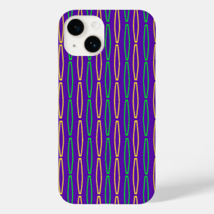 Mardi Gras Geometric Repeat Case-Mate iPhone 14 Hülle