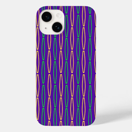 Mardi Gras Geometric Repeat Case-Mate iPhone Hülle (Rückseite)