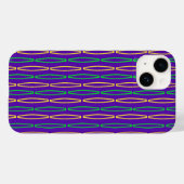 Mardi Gras Geometric Repeat Case-Mate iPhone Hülle (Rückseite (Horizontal))
