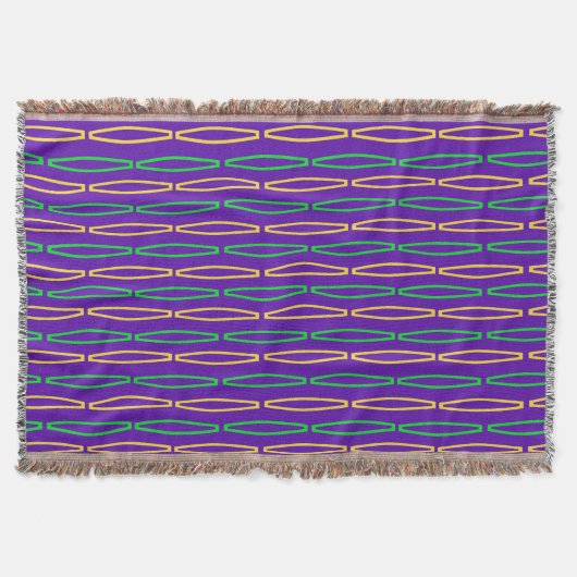 Mardi Gras Geometric Repeat Decke (Vorderseite)