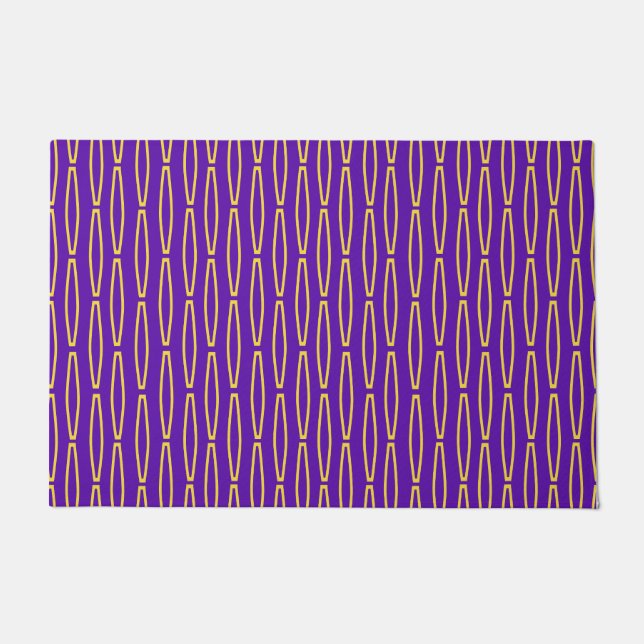 Mardi Gras Geometric Repeat Fußmatte (Vorderseite)