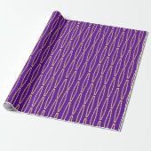 Mardi Gras Geometric Repeat Geschenkpapier (Ungerollt)