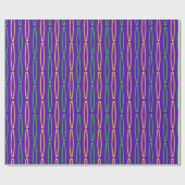 Mardi Gras Geometric Repeat Geschenkpapier (Flach)