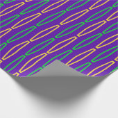 Mardi Gras Geometric Repeat Geschenkpapier (Ecke)