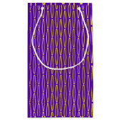 Mardi Gras Geometric Repeat Kleine Geschenktüte (Rückseite)