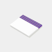 Mardi Gras Geometric Repeat Post-it Klebezettel (angewinkelt)