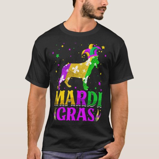 Mardi Gras German Shepherd Dog Lover Carnival Jest T-Shirt (Vorderseite)