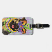 Mardi Gras German Shepherd Gepäckanhänger (Vorderseite horizontal)