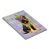 Mardi Gras German Shepherd Notizblock (Rechte Seite)