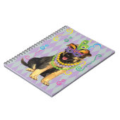 Mardi Gras German Shepherd Notizblock (Linke Seite)