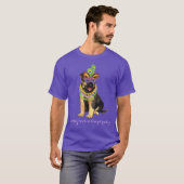 Mardi Gras German Shepherd T-Shirt (Vorne ganz)