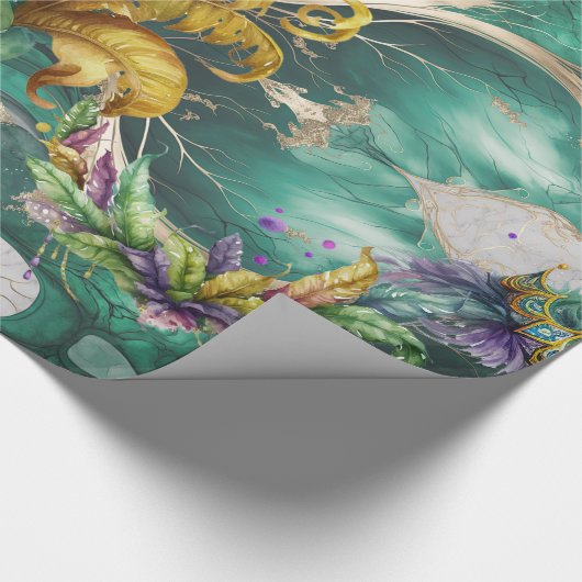 Mardi Gras Geschenkpapier (Ecke)
