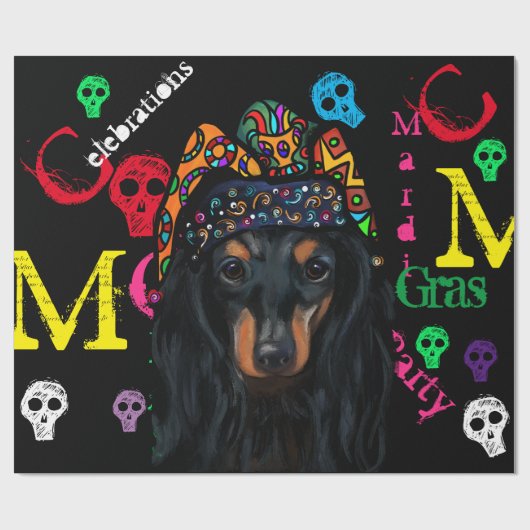 Mardi GRAS Geschenkpapier (Flach)