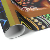 Mardi Gras Geschenkpapier (Rolleneckpunkt)