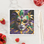 Mardi Gras-Gesichtsmaskenparty Serviette (Beispiel)