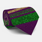 Mardi Gras Gestreift  Krawatte (Gerollt)