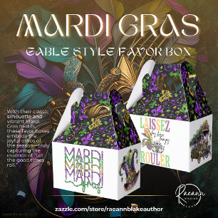 Mardi Gras Giebel Geschenkbox Geschenkschachtel