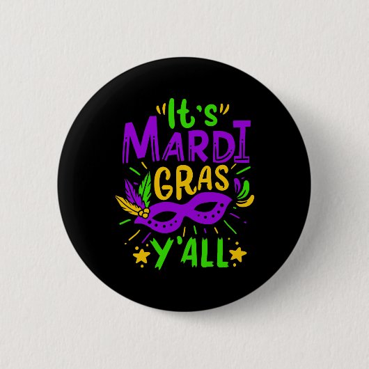 Mardi Gras Gift Button (Vorderseite)