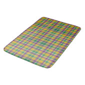 Mardi Gras Gingham gemustert Badematte (Schrägansicht)