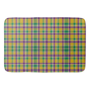 Mardi Gras Gingham gemustert Badematte
