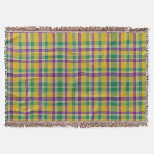 Mardi Gras Gingham gemustert Decke (Vorderseite)