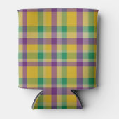 Mardi Gras Gingham gemustert Dosenkühler (Vorderseite)