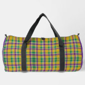 Mardi Gras Gingham gemustert Duffle Bag (Rückseite)