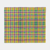 Mardi Gras Gingham gemustert Fleecedecke (Vorderseite (Horizontal))