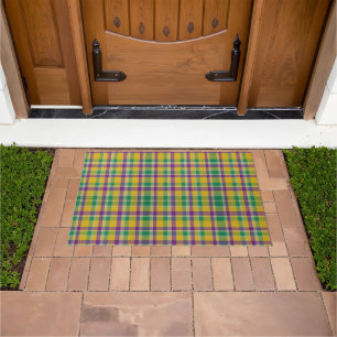 Mardi Gras Gingham gemustert Fußmatte
