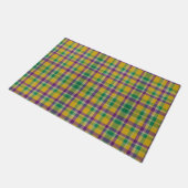 Mardi Gras Gingham gemustert Fußmatte (Schrägansicht)