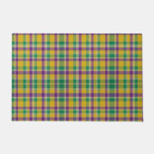 Mardi Gras Gingham gemustert Fußmatte (Vorderseite)