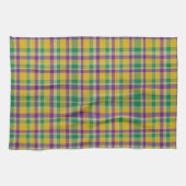 Mardi Gras Gingham gemustert Geschirrtuch (Horizontal)