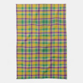 Mardi Gras Gingham gemustert Geschirrtuch (Vertikal)