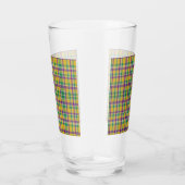 Mardi Gras Gingham gemustert Glas (Rechts)