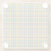 Mardi Gras Gingham gemustert Glasuntersetzer (Rückseite)