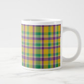 Mardi Gras Gingham gemustert Jumbo-Tasse (Rechts)