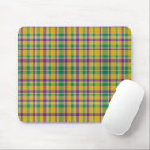 Mardi Gras Gingham gemustert Mousepad (Mit Mouse)