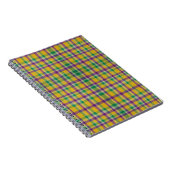 Mardi Gras Gingham gemustert Notizblock (Rechte Seite)