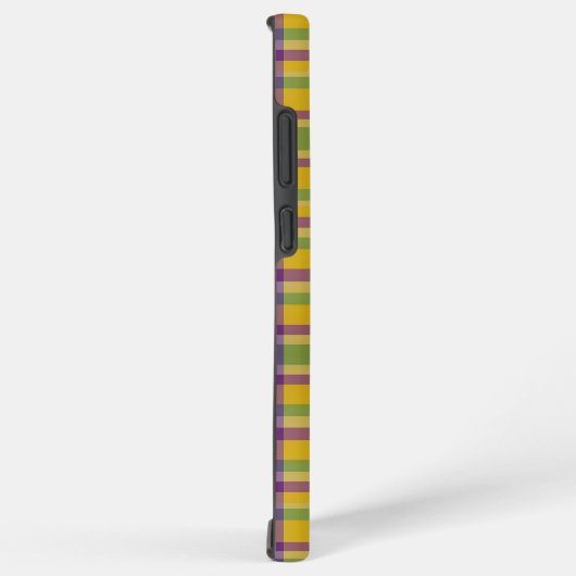 Mardi Gras Gingham gemustert Samsung Galaxy Hülle (Rechte Seite)