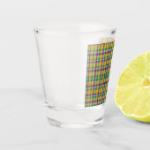 Mardi Gras Gingham gemustert Schnapsglas (Links)