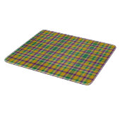 Mardi Gras Gingham gemustert Schneidebrett (Ecke)