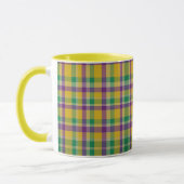 Mardi Gras Gingham gemustert Tasse (Links)